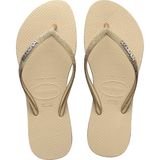 Havaianas Slim Sparkle Sand Grey Kadın Plaj Terliği - Gold