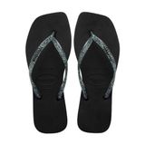 HAVAIANAS Slim Square Logo Metalik Black Sandalet 4148257-0090