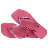 Havaianas Slim Square Parlak Parmak Arası Sandalet Kadın Pembe Parmak Arası Sandalet, Parıltılı Kadife Gül, 43/44 EU