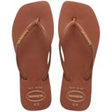 Havaianas Square Logo Pop U Kadın Terliği, Dark Brown, 35-36 Beden