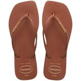 Havaianas Square Logo Pop U Kadın Terliği, Dark Brown, 37-38