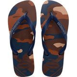 Havaianas - Top Camu, rahat, sağlam ve hafif banyo terliği, kamuflaj tasarımlı, erkekler için, Koyu kahverengi, 41/42 EU