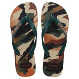 Havaianas - Top Camu, rahat, sağlam ve hafif banyo terliği, kamuflaj tasarımlı, erkekler için, Siyah Pantanal Yeşili, 45/46 EU
