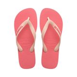 Havaianas – Top Logo Pop Up, rahat, şık ve çok yönlü banyo terliği, üst modele dayanır, dikkat çekici logolu kayış, kaymaz taban, üniseks, yetişkin, Pembe porselen, 41/42 EU