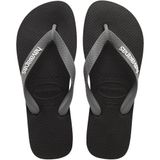 Havaianas – Top Logo Pop Up, rahat, şık ve çok yönlü banyo terliği, üst modele dayanır, dikkat çekici logolu kayış, kaymaz taban, üniseks, yetişkin, Siyah Çelik Gri, 39/40 EU