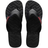 Havaianas - Track Waves, rahat, güvenli ve uzun ömürlü parmak arası terlik, geniş, yuvarlatılmış kayış ve ergonomik profilli taban, erkek, Siyah, 39/40 EU