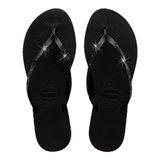 Havaianas You Glitter, Parmak Arası Terlik Kadın, Siyah, 39/40 EU