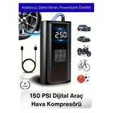 #Havakompresör Dual Mod 150 Psı Led Powerbank Dijital Ekranlı Şarjlı Taşınabilir Araç Hava Kompresörü Lastik Şişirme Kab