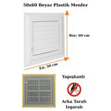 Havalandırma Menfezi Banyo Wc Tuvalet Menfez Plastik Panjur Beyaz 50X60 Cm