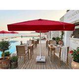Havalandırmalı 4m2 Kırmızı Renk Bahçe Plaj Teras Cafe Restorant Semşiye (Ayak Hariç ) - Bordo