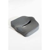 Havalandırmalı Oturma Minderi Ofis Araba Koltuk Oturma Minderi 44X38X13X7 cm - 44 x 40 cm - Gri