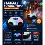 Havalı Futbol Topu Orta Boy Led Işıklı Ev İçin Güvenli Kayar Disk Futbol Oyunu