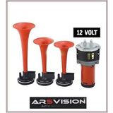 Havalı Korna 3 Borulu Motorlu 12 Volt