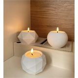 Havalı Tasarım Üçlü Tealight Beton Mumluk Set