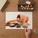 Havan Tokmak- Baharatlar Tasarımı 240 Parça Ahşap Puzzle Ahşap Kutuda MP00281