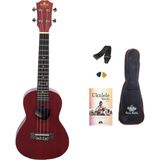 HAVANA HK-134RD MAUN CONCERT UKULELE KIRMIZI SET(KILIF-ASKI-METHOD-PENA HEDİYELİ)