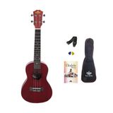 HAVANA HK-213RD MAUN SOPRANO UKULELE KIRMIZI SET(KILIF-ASKI-METHOD-PENA HEDİYELİ)