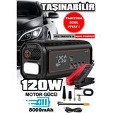 Havana HT15 2 Fonksiyonlu 12V Akü Takviye Cihazı & Hava Kompresörü Powerbank Dijital Basınç Lastik Pompası
