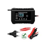 Havana RJ-C1 12V 6A Akıllı Araç Akü Şarj Cihazı, LCD Ekran, Hızlı Şarj, Islak Kuru Jel Uyumlu