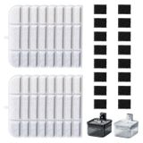HAVANSIDY Tüylü Paws Kedi Su Çeşmesi ile Uyumlu 16 Paket Yedek Filtre - DownyPaws için Üçlü Filtrasyon Filtreleri 80oz/2.5L Kablosuz Pet Çeşmesi DPWFP6 (16 Filtre ve 16 Sünger)