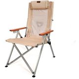 Haven 6 Kademeli Katlanır Kamp Sandalyesi Bej - 6456 Ecorce Tube Marron - Polyester