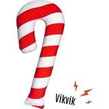 Havhav Sesli Köpek Oyuncağı Peluş Baston Şeker Vikvik Sesli Köpek Oyuncağı Yılbaşı Şekeri
