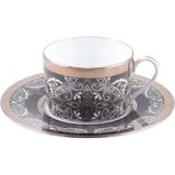 Haviland Romane Gris Porselen Çay Fincanı ve Tabağı - Standart