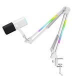 Havit Gamenote GK71 Pro Rgb Yayıncı Mikrofonu, 24-Bit, 192KHZ, Xlr & Type-C, Stantlı - Beyaz
