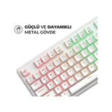 Havit Gamenote Kb870L Beyaz Rgb Blue Switch Mekanik Oyuncu Klavyesi