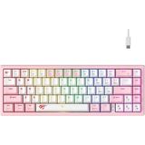 Havit Gamenote KB874L Mekanik Red Switch Gaming %60 Klavye - Red Switch - Pembe