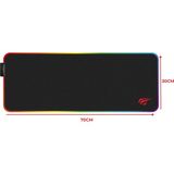 Havit Gamenote MP904 Xxl Rgb Ledli Gaming Mouse Pad (70X30X3 cm - Entegre 5'li USB Hub) - Siyah