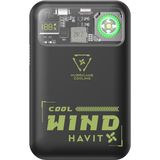 Havit PB5232 10000MAH Manyetik Magsafe Powerbank - 20W Hızlı Şarj Soğutma Fanlı - Siyah - Yeşil