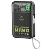Havit PB5234 10.000mAh 15W Kablosuz Şarj Dahili Type-C ve Lightning Kablolu Fanlı Powerbank