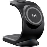 Havit W3022 Wireless Şarj 3 In 1 – Telefon, Akıllı Saat ve Kulaklık Için Hızlı Şarj Istasyonu - Siyah