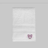 Havlu - Beyaz Renk- Hope Desen 70 X 140 Banyo Havlusu