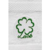 Havlu Beyaz Renk Luck Desen 70 X 140 Banyo Havlusu