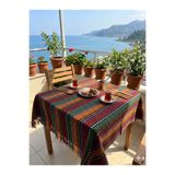 havlu dünyası Yöresel Masa veya Piknik Örtüsü 150 x 150 cm