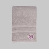 Havlu -Gri Renk- Hope Desen 70 X 140 Banyo Havlusu