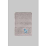 Havlu - Gri Renk- Peace Desen 50 X 90 Yüz Havlusu