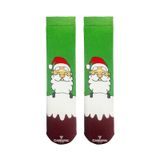 Havlu Yeşil Noel Baba Desenli Çorap