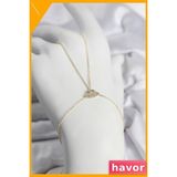 Havor Pirinç Şahmeran Göz Model Kolye Ucu Kadın Altın Rengi - Standart