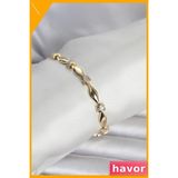 Havor Pirinç Sütun Model Kadın Bileklik Gold Renk - Standart