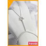 Havor Yıldız Model Şahmeran Kolye Pirinç Gümüş Renk Zirkon Taşlı - Standart