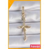 Havor Zirkon Taşlı Anka Kuşu Figürlü Pirinç Bileklik Aksesuarı - Standart