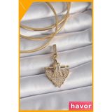 Havor Zirkon Taşlı Çapa Desenli Bayan Bileklik Pirinç Malzeme - Standart