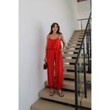 Havoş Kırmızı Aurora Balon Bluz Pantolon Takım
