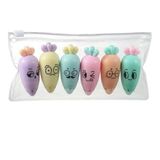Havuç Fosforlu İşaretleme Kalemi (Mini) 6'lı, Çok Renkli EASYSO290 Fosforlu Kalem Highlighter