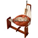 Havzoria Çam Ağacı Kedi Berjeri - Hamak Beşik - Kedi Evi - Kedi Salıncağı - Kedi Yatağı - Oyun Alanı - Ahşap Rengi - --