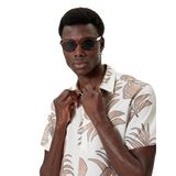 Hawaii Gömlek Kısa Kollu Yaprak Desenli Regular Fit