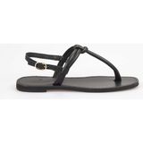 Hawen Angels Kadın 1cm Tpu Taban Deri Parmak Arası Sandalet 8920-04 - 0 - Siyah